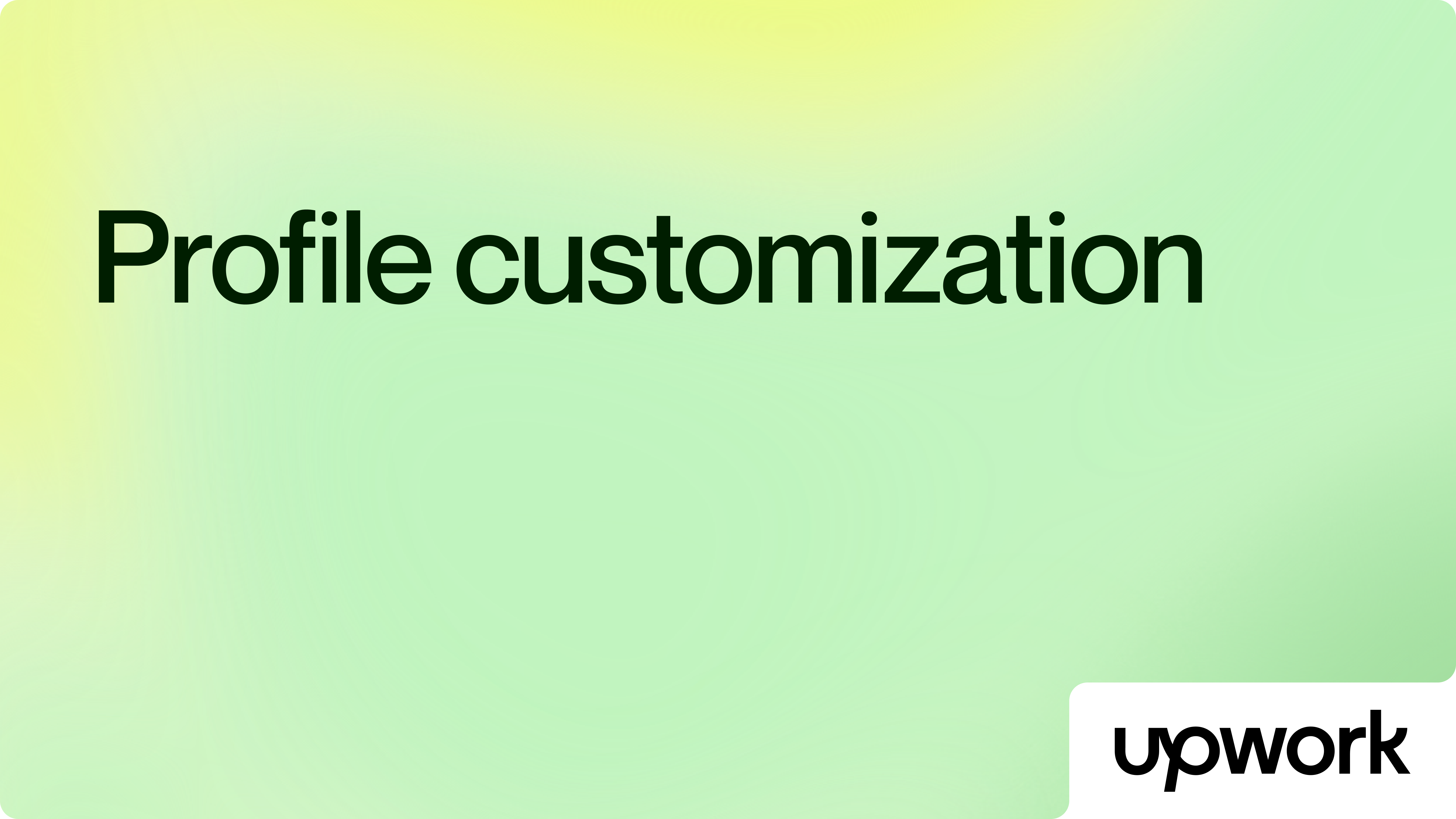 Profile Customization