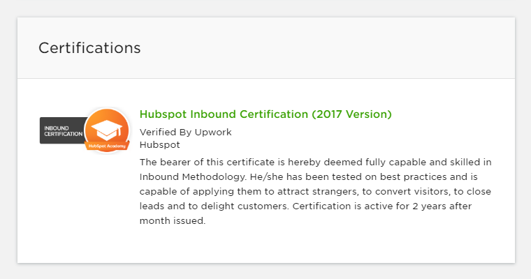 How to add certifications to an Upwork profile
