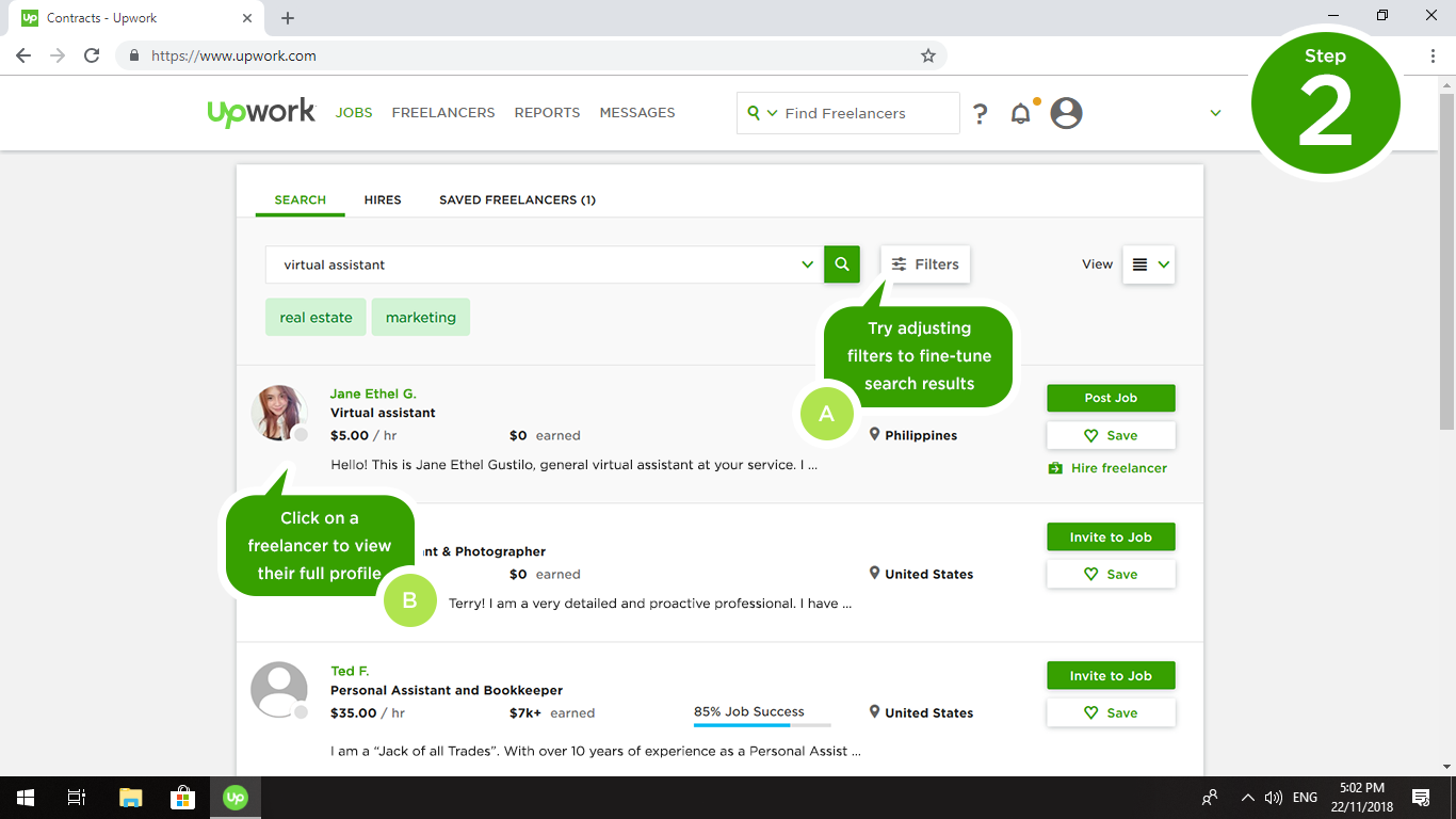 Freelancer Profile on Upwork