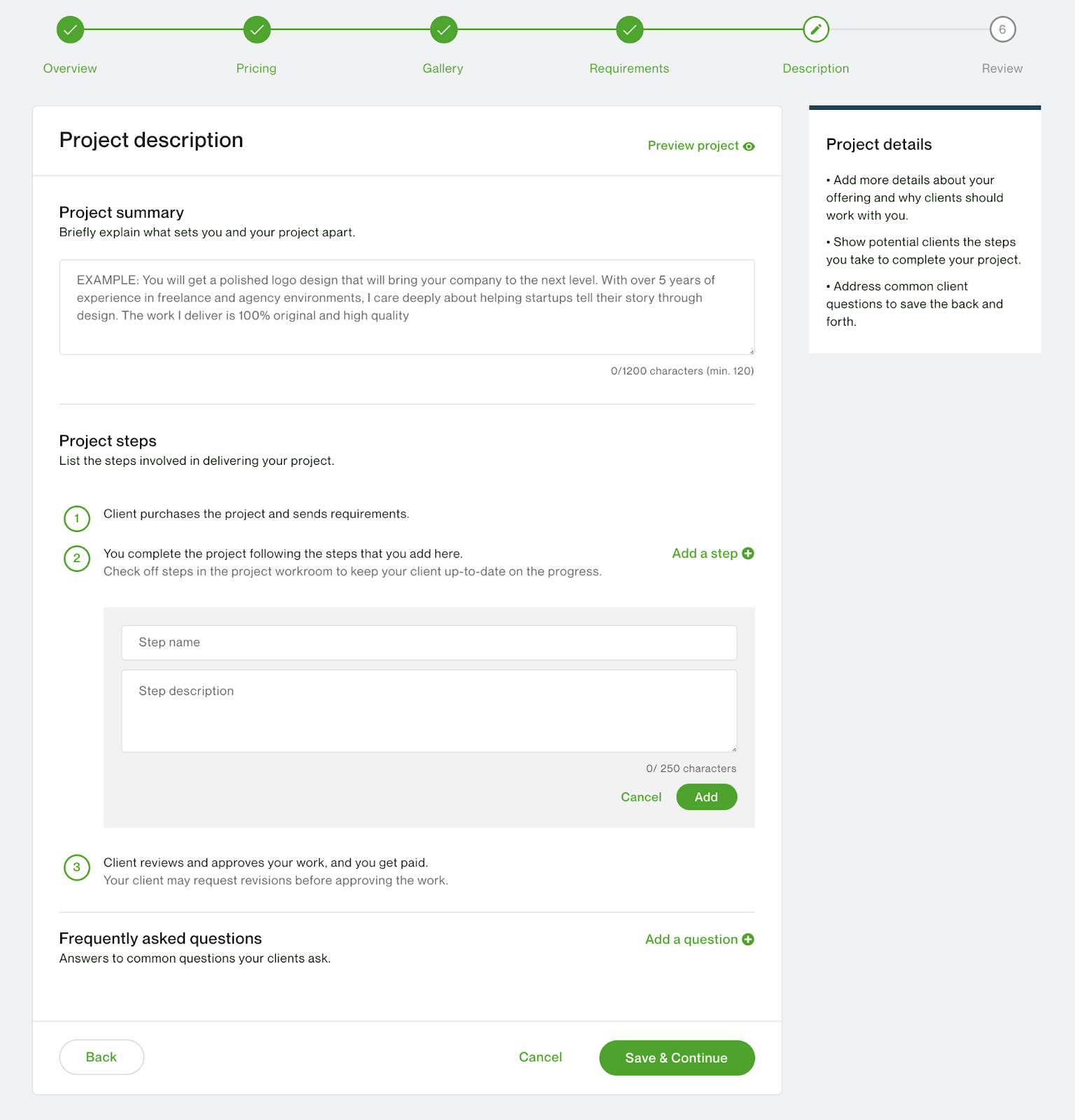 Create a professional overview for Upwork in an hour (with