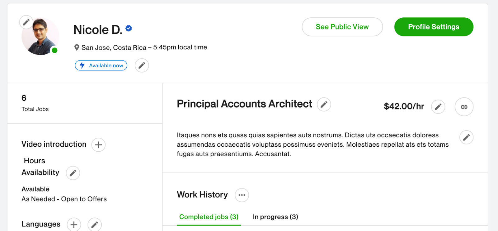 The Availability Badge in your Upwork profile