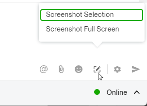 upload a screenshot in the Desktop App